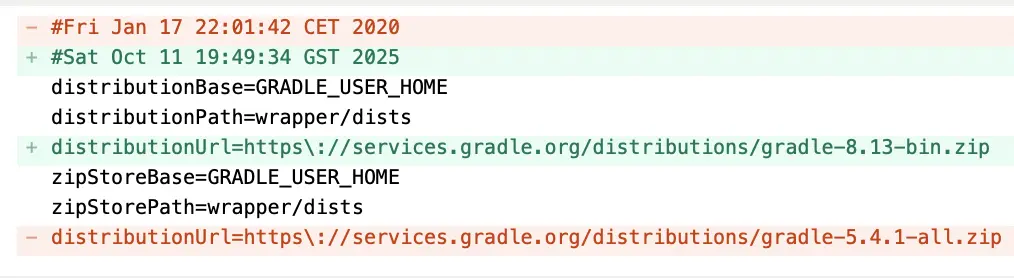 gradle version upgrade